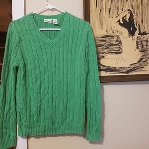 Green Cherokee Cable Knit Sweater
